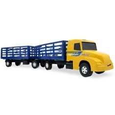 Imagem de Caminhão Roda Livre - Super Bitrem - Carga Viva - Azul - Usual Brinquedos