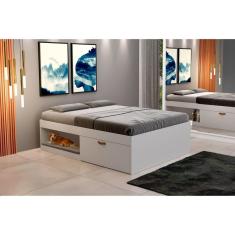 Imagem de Cama Box Casal com Sapateira 138cm Laura Yescasa Branco