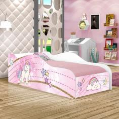 Imagem de Mini Cama Fun Unicónio Rosa Infantil Com Colchão