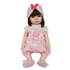 Imagem de Boneca Bebê Baby Real Reborn Realista + Chupeta Imã - Mamãe Reborn