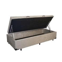 Imagem de Base Box Baú Solteiro Suede Bege - 88X188x35 - Dmhope7