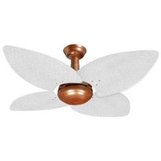 Imagem de Ventilador De Teto Office Jet Aspen Venti-Delta 4Pás Rattan Branco + C