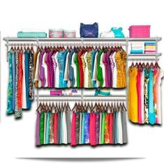 Imagem de Roupeiro Aramado Quarto Pequeno Closet Feminino Solteiro 3,10