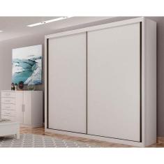 Imagem de Guarda Roupas 2 Portas De Correr E 4 Gavetas Bravo Branco Novo Horizonte