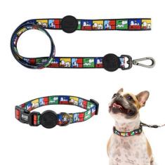 Imagem de Coleira Com Guia Para Cachorros Pet Filmcolor Zooz Pets Pp