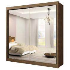 Imagem de Guarda Roupa Casal Espelhado 2 Portas 6 Gavetas Las Vegas Cor Cinamomo