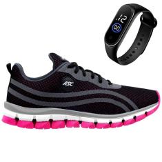 Imagem de Tênis Feminino Para Trabalhar Caminhar Usar no Dia-a-Dia Academia Casual Esportivo + Relógio Led-Unissex
