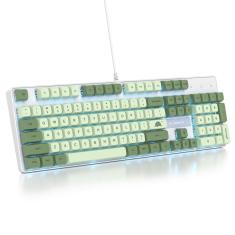 Imagem de Teclado mecânico para jogos Owpkeenthy Full Size 104 teclas