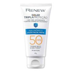 Imagem de Protetor Facial Avon Renew Solar Hialurônico Matte Fps50 40g
