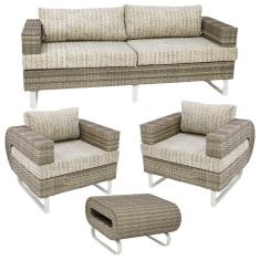 Imagem de Conjunto De Sofá Completo Modelo Begônia Bege