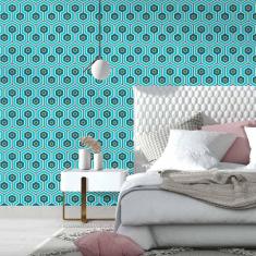 Imagem de Papel De Parede Adesivo Geométrico Retro N014127 Rolo0,58X3M