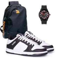 Imagem de Oldsen Tenis casual skate Caminhada Academia unissex mochila relogio