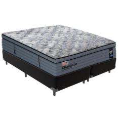 Imagem de Cama Box Preto E Colchão Queen Charlotte Molas Ensacadas Sealy