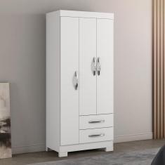 Imagem de Guarda-Roupa Solteiro 3 Portas 2 Gavetas Viena Notável Branco