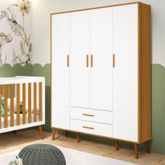 Imagem de Guarda Roupa Infantil 4 Portas Isis Branco/Savana