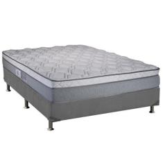 Imagem de Cama Box Casal: Colchão Molas Ensacadas Luckspuma Masterpocket  New Ma