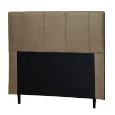 Imagem de Cabeceira Cama Box Casal Donna 140Cm Suede Bege - Abmaza