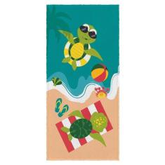 Imagem de Toalha De Banho Infantil Felpuda Estampada 60Cm X 1,10M Anim