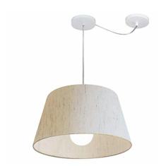 Imagem de Lustre Pendente Cone Com Desvio de Centro Vivare Md-4273 Cúpula em Tecido 30x40cm - Bivolt