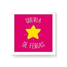 Imagem de Arte Maníacos Quadro Decorativo Quaria Star de Férias - 50x50cm (Moldura em laca )