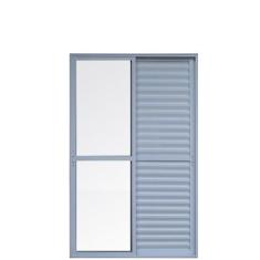 Imagem de Porta De Alum nio Veneziana 210x120cm 3 Folhas Hale Esquadria