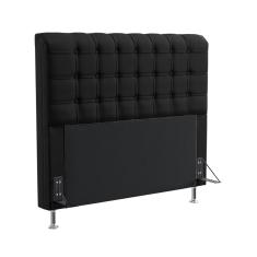 Imagem de Cabeceira Estofada Para Cama Box Dama 195 Para Cama King Couro Artificial  Aradecor
