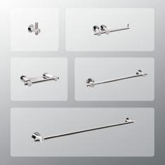Imagem de Kit Acessórios para Banheiros 5 peças inox - Kromus KITRD5