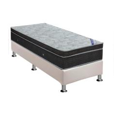 Imagem de Conjunto Box Solteiro: Colchão Molas Ortobom Nanolastic Light Selado + Base CRC Courano White(88x188)
