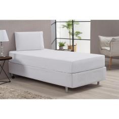 Imagem de Kit Lençol Algodão Fronha Solteiro Percal 180 Fios Branco