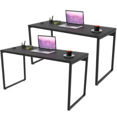Imagem de Kit 02 Mesas Para Escritório Home Office Estilo Industrial Form 135 Cm
