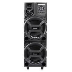 Imagem de Torre de Som Amvox Titan Black ACA 1402 com Luz e Display em LED, 2 Woofers de 10", Bluetooth, Entradas USB, Card e Microfones 1400W - Bivolt