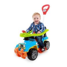 Imagem de Carrinho De Brinquedo Jip Jip Infantil Empurrador Colorido Diversão Cr