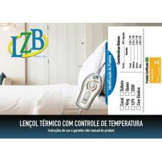 Imagem de Lençol Térmico Casal Com 2 Controles 10 Temperaturas - Lzb Lençóis Tér