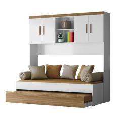 Imagem de Bicama com Ponte 4 Portas Flex 3842 Branco Nature PLLA