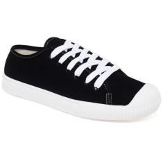 Imagem de Tênis Feminino Lona Cadarço Liso Conforto Dia a Dia - Rubim Calçados, 