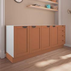 Imagem de Cozinha Modulada 2 Peças 2 Balcões Arizona Cabecasa Madeiramadeira