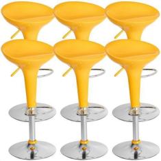 Imagem de Banquetas Giratória Alta Tulipa Lotus Assento Abs Kit 06 Un prime.offi