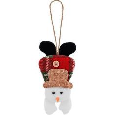Imagem de Kit 12 Enfeite Árvore Natal Pendente Boneco De Neve 17cm