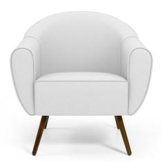 Imagem de Poltrona Decorativa Nina Corano C-12 com Pés Palito Castanho - Domi