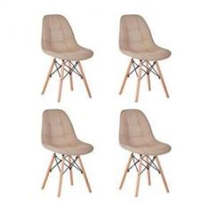 Imagem de Conjunto 4 Cadeiras Eames DSW Botonê - Fendi