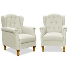 Imagem de Kit 02 Poltronas Decorativas Para Sala de Estar Yara P02 Linho