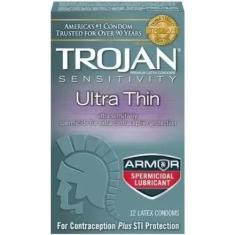 Imagem de Preservativo Trojan Ultra Thin Sensitive Caixa 12 Unidades