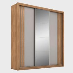 Imagem de Guarda Roupa Casal 3 Portas Moema Amendola Touch/Nude - Demóbile
