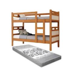 Imagem de Beliche Com Colchão D33 88x188cm para quarto Solteiro MDF C/ estrado e