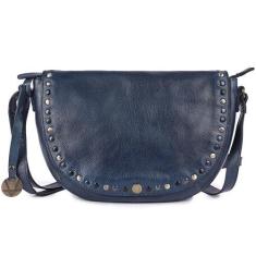 Imagem de Bolsa tiracolo estilo boho de couro italiano genuíno - elegante, durável e perfeita para uso diário para mulheres, Azul marino, Medium