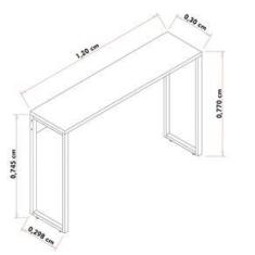 Imagem de Conjunto Escritório Mesa 90 Aparador e Estante Studio Industrial M18 – Mpozenato