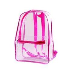 Imagem de Mochila Transparente Feminina Pink Pvc Resistente