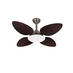 Imagem de Ventilador Teto Bronze 4 Pás Mdf Potente Pétalo Ventax 110V