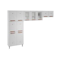 Imagem de Cozinha Modulada Telasul Mirage New 3 Peças (2 Armários + 1 Paneleiro) Cpt114 Branco