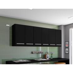 Imagem de Armario Aereo De Cozinha Maldivas Preto Brienza Movelaria